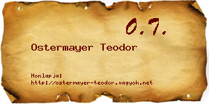 Ostermayer Teodor névjegykártya